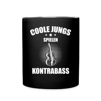 Kontrabass Kontrabassspieler Kontrabassist - Tasse einfarbig - Schwarz - Vorne