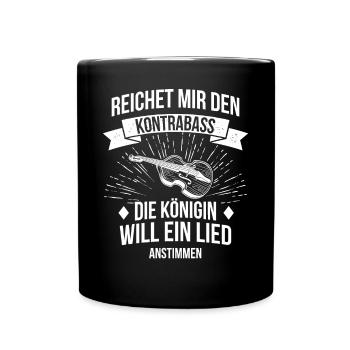 Kontrabass Kontrabassspieler Kontrabassist - Tasse einfarbig - Schwarz - Vorne