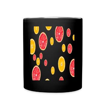 Fruit Orange Orange Juice Gift Fruit is healthy - Full Colour Mug - black - Front