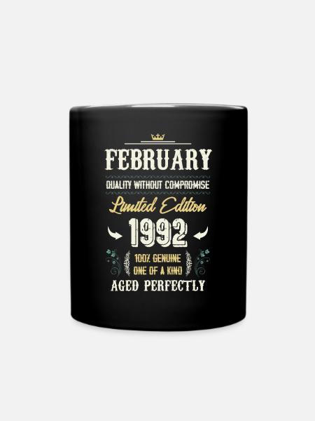 Février 1992 Cadeau d’anniversaire vintage - Mug uni - noir