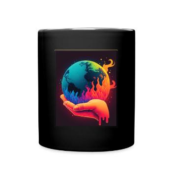 Climate protection Global warming Environment Climate Earth - Full Colour Mug - black - Front