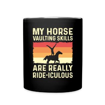 Mes compétences pour les tissus des chevaux sont - Mug uni - noir - Devant
