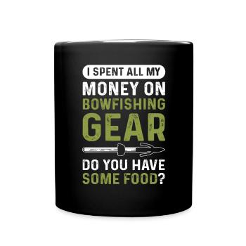 Fish bow hunter. Bowfisher fishing Bowfishing - Full Colour Mug - black - Front