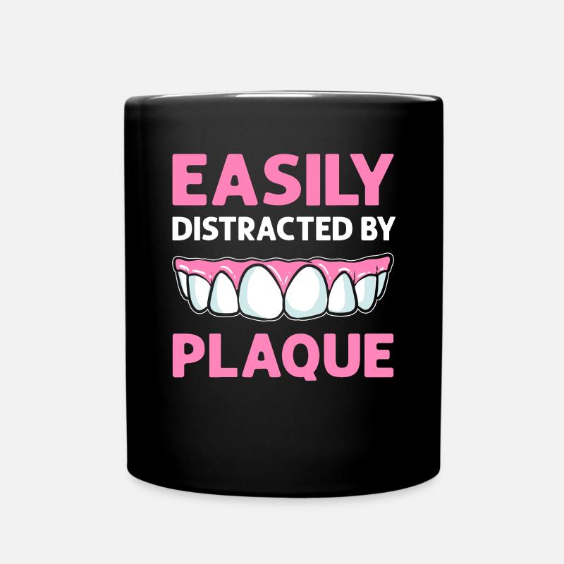 Leicht Durch Plaque Abgelenkt. Zahntechniker - Tasse einfarbig - Schwarz