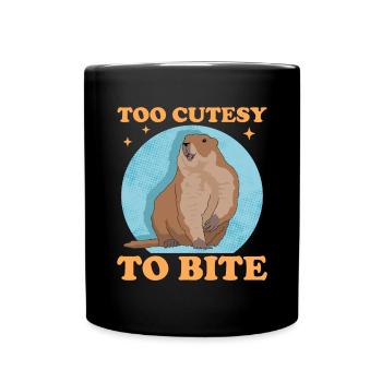 Murmeltiere Mankai Groundhog Munggen Geschenk - Tasse einfarbig - Schwarz - Vorne