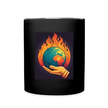 Climate Protection Global Warming Environment Climate Earth - Full Colour Mug - black - Front