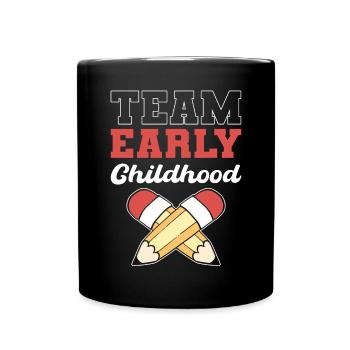 Équipe de la petite enfance. Enseignante de maternelle pour - Mug uni - noir - Devant
