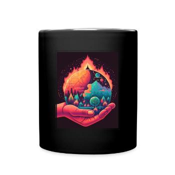 Climate protection Global warming Environment Climate Earth - Full Colour Mug - black - Front