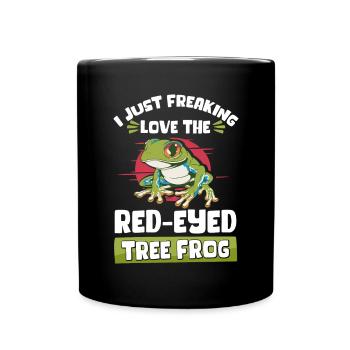 Grenouille aux yeux rouges Amphibiens Amphibiens - Mug uni - noir - Devant