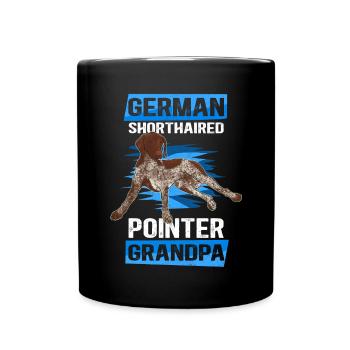 Cadeau de propriétaire de chien grand-père allemand à poil court - Mug uni - noir - Devant