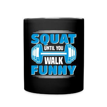 Drôle de squat jusqu’à ce que vous marchiez drôle pour aller au gymnase - Mug uni - noir - Devant