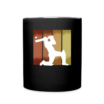Cricket Spieler sport - Tasse einfarbig - Schwarz - Vorne