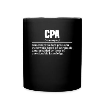 Cpa Accounting Exam Certified Tax Season Preparer - Tasse einfarbig - Schwarz - Vorne