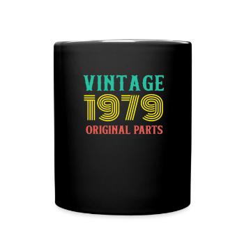 Geburtsjahr Jahrgang 1979 Originalteile Geburtstag - Tasse einfarbig - Schwarz - Vorne