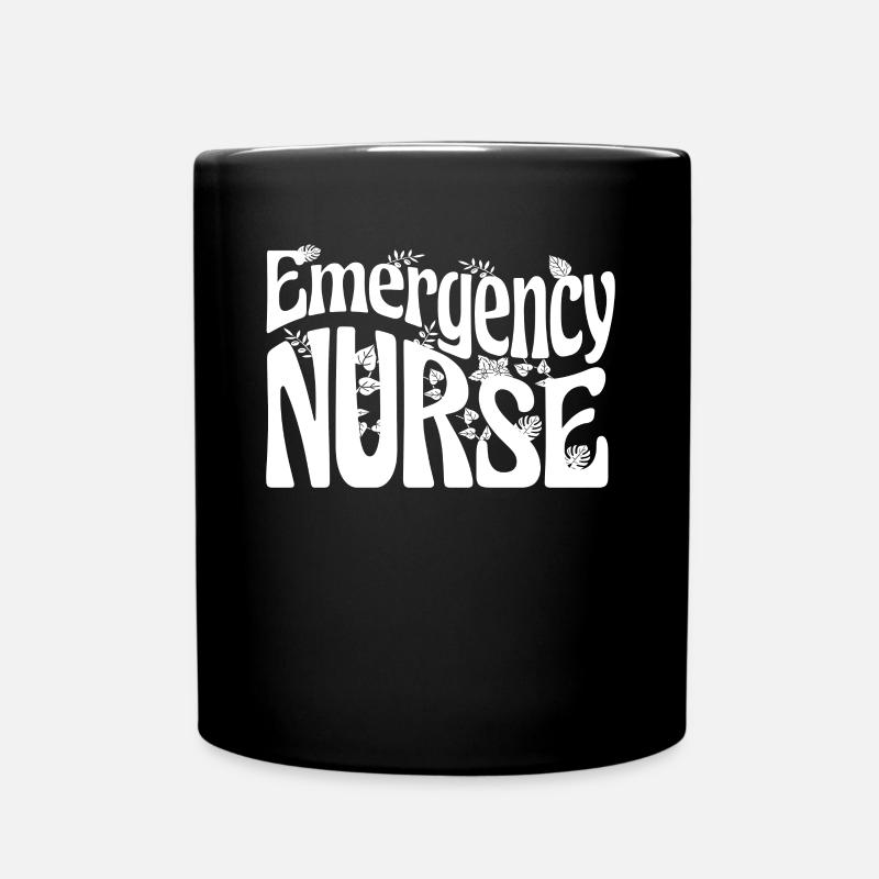 Notfall Krankenschwester - Tasse einfarbig - Schwarz