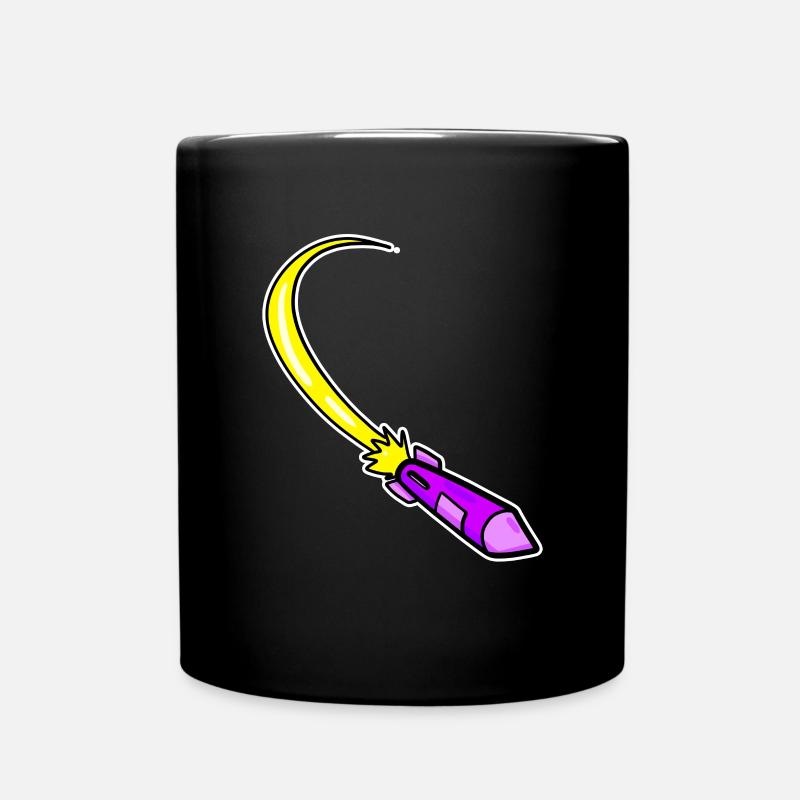 Rakete Lila - Tasse einfarbig - Schwarz
