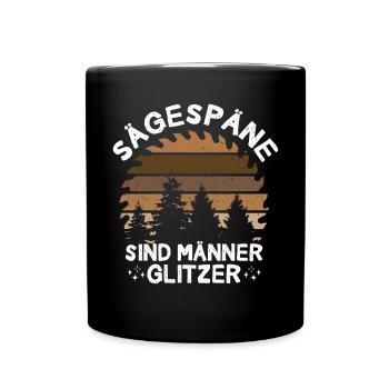 Sawdust are men glitter lumberjacks - Full Colour Mug - black - Front