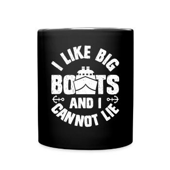 J’aime les gros bateaux et je ne peux pas mentir drôle de croisière shi - Mug uni - noir - Devant