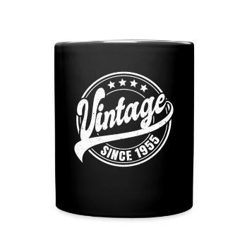 Vintage Since 1955 68th Birthday Gift - Full Colour Mug - black - Front