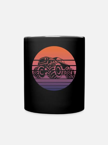 Monstertruck Monster Truck Fans Retro Geschenk - Tasse einfarbig - Schwarz