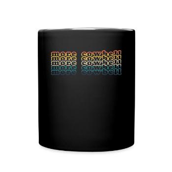 Mehr Kuhglocke lustiger Retro mehr Kuhbell - Tasse einfarbig - Schwarz - Vorne