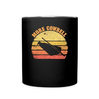 Mehr Kuhglocke lustiger Retro mehr Kuhbell - Tasse einfarbig - Schwarz - Vorne