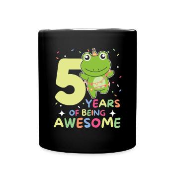 Grenouille pour 5e anniversaire Enfants de cinq ans - Mug uni - noir - Devant