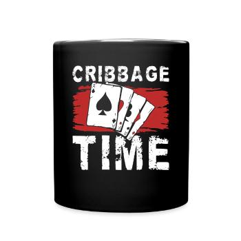 Cribbage Time Shirt Cadeau - Mug uni - noir - Devant