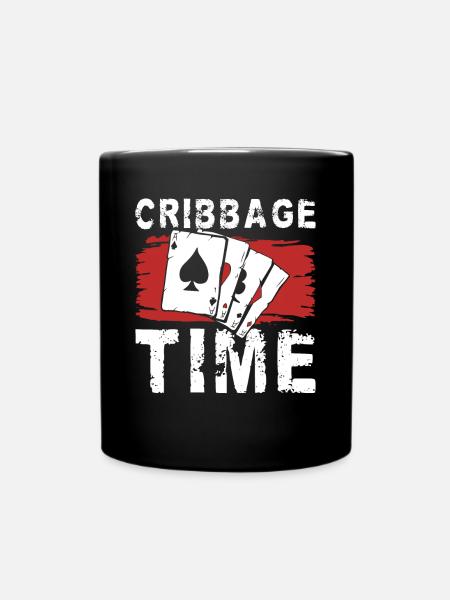 Cribbage Time Shirt Geschenk - Tasse einfarbig - Schwarz
