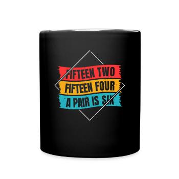 Fifteen Two Cribbage Shirt Gift - Full Colour Mug - black - Front