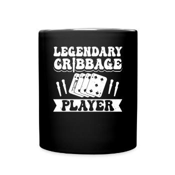 Cadeau de maillot de joueur de cribbage légendaire - Mug uni - noir - Devant