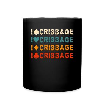 J’aime Cribbage Shirt Cadeau - Mug uni - noir - Devant