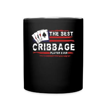 Le meilleur maillot de joueur de cribbage de tous les temps - Mug uni - noir - Devant