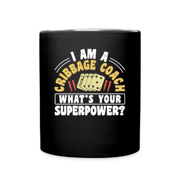 Je suis un cadeau de chemise d’entraîneur de cribbage - Mug uni - noir - Devant