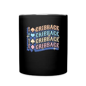 J’aime Cribbage Shirt Cadeau - Mug uni - noir - Devant