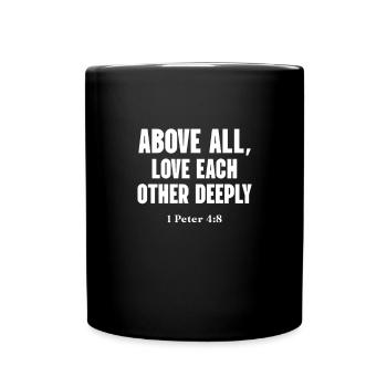 Bible Bible Versets chrétiens Don de Jésus - Mug uni - noir - Devant