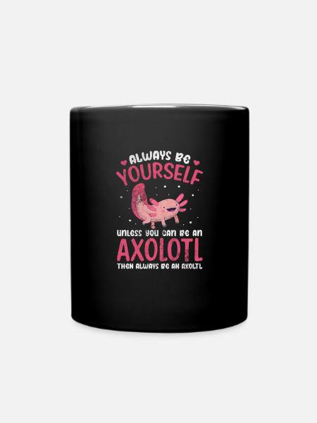 Axolotl Wassertier Wasser Geschenk - Tasse einfarbig - Schwarz