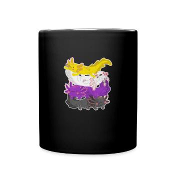 Axolotl Wassertier Wasser Geschenk - Tasse einfarbig - Schwarz - Vorne