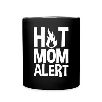 Alerte maman chaude - Mug uni - noir - Devant