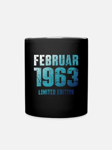 Février 1963 Cadeau d’anniversaire en édition limitée - Mug uni - noir