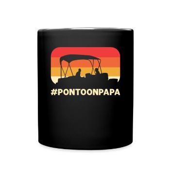 Ponton Papa pour la navigation de plaisance flottante. Capitaine de bateau - Mug uni - noir - Devant