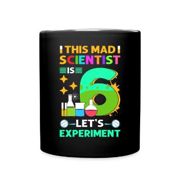 This Mad Scientist is 6.6 years old - Full Colour Mug - black - Front