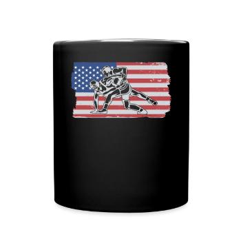 Lutte américaine. Lutte - Mug uni - noir - Devant