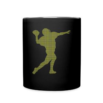 Football - Tasse einfarbig - Schwarz - Vorne