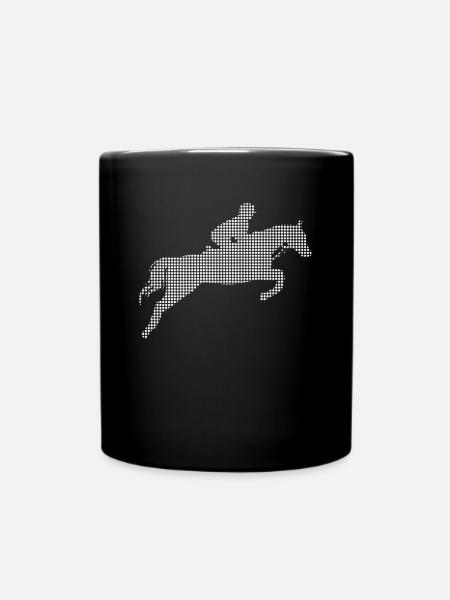 Pferde reiten - Tasse einfarbig - Schwarz