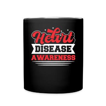 Sensibilisation aux maladies cardiaques. Santé cardiaque. - Mug uni - noir - Devant