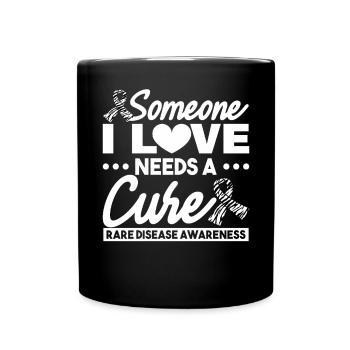 Jemand, Den Ich Liebe, Braucht Eine Heilung. - Tasse einfarbig - Schwarz - Vorne
