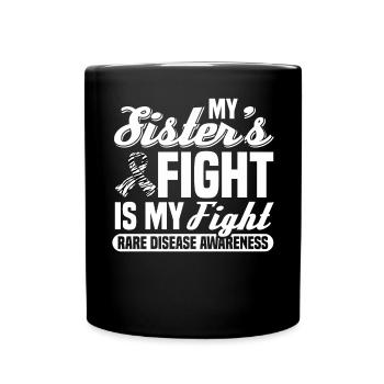 Le combat de ma sœur est la lutte. Conscience - Mug uni - noir - Devant