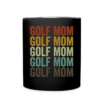 Golf Mama Golfer Mama - Full Colour Mug - black - Front