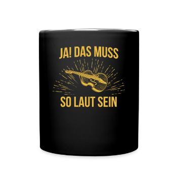 Kontrabass Kontrabassspieler Kontrabassist - Tasse einfarbig - Schwarz - Vorne